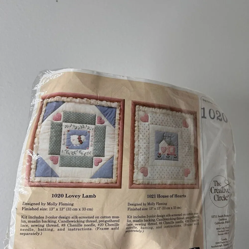 The Creative Circle #1020 Lovey Lamb Candlewicking Needlepoint Kit 13